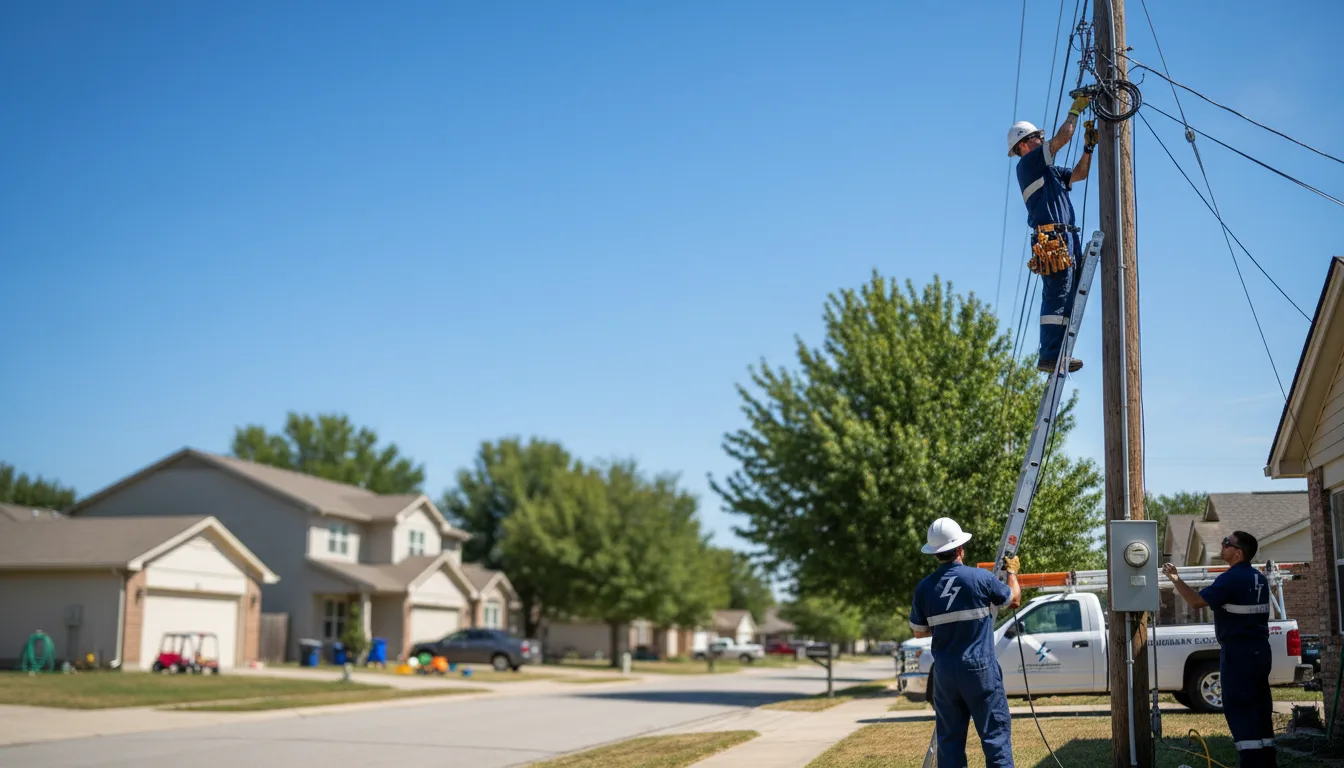 Residential electrician providing installation services in Crocker, MO
